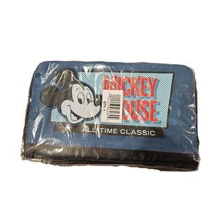 Disney Mickey Mouse All-Time Classic Wristlet Wallet Teal Blue Wrist Strap NEW